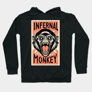 Angry monkey | Rage Monkey | Infernal Monkey | Old Cinema Hoodie